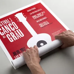 carteles en papel para festivales