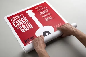 carteles en papel para festivales