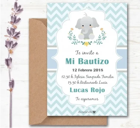 Invitaciones para bautizo